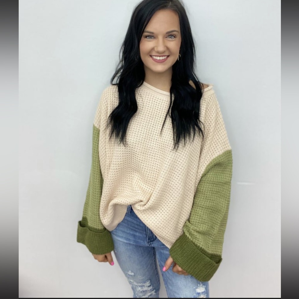 Olive Combo Sweater